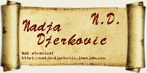 Nadja Đerković vizit kartica